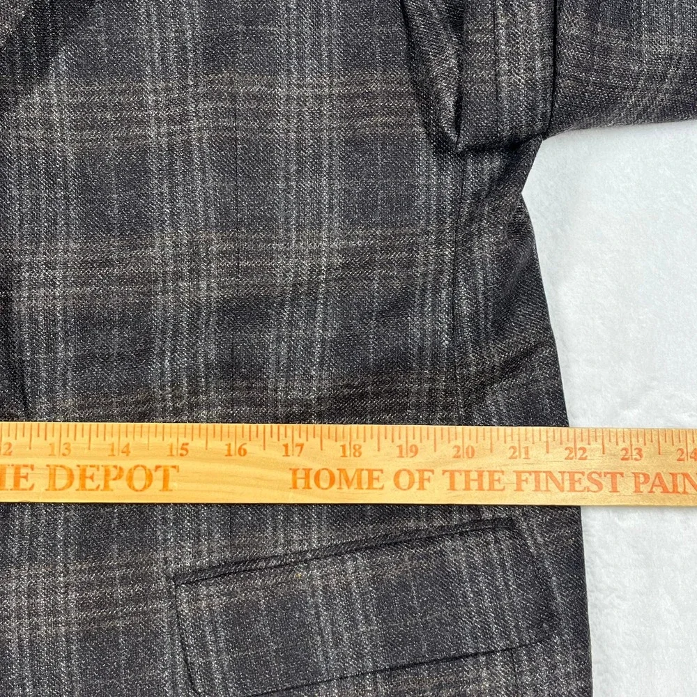Joseph Abbound Hamilton Soft Wool Two-Button Blazer 44R Plaid Lanificio di Pray